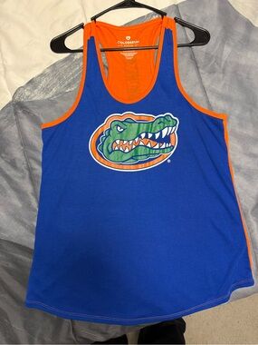 Colosseum Womens Florida Gators Blue & Orange Tank Top